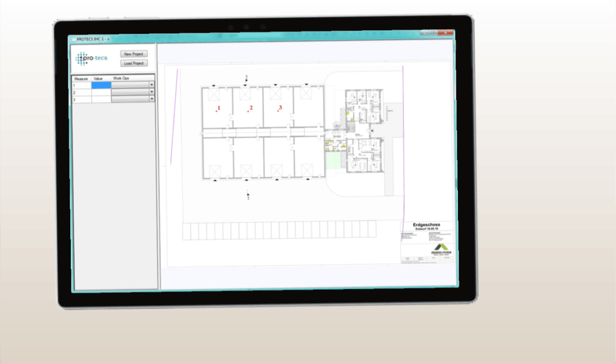 Gebäudemessung mit PRO-TECS OCTA